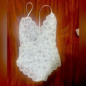 Avidlove Women One Piece Lingerie Deep V Teddy Sexy Lace Bodysuit